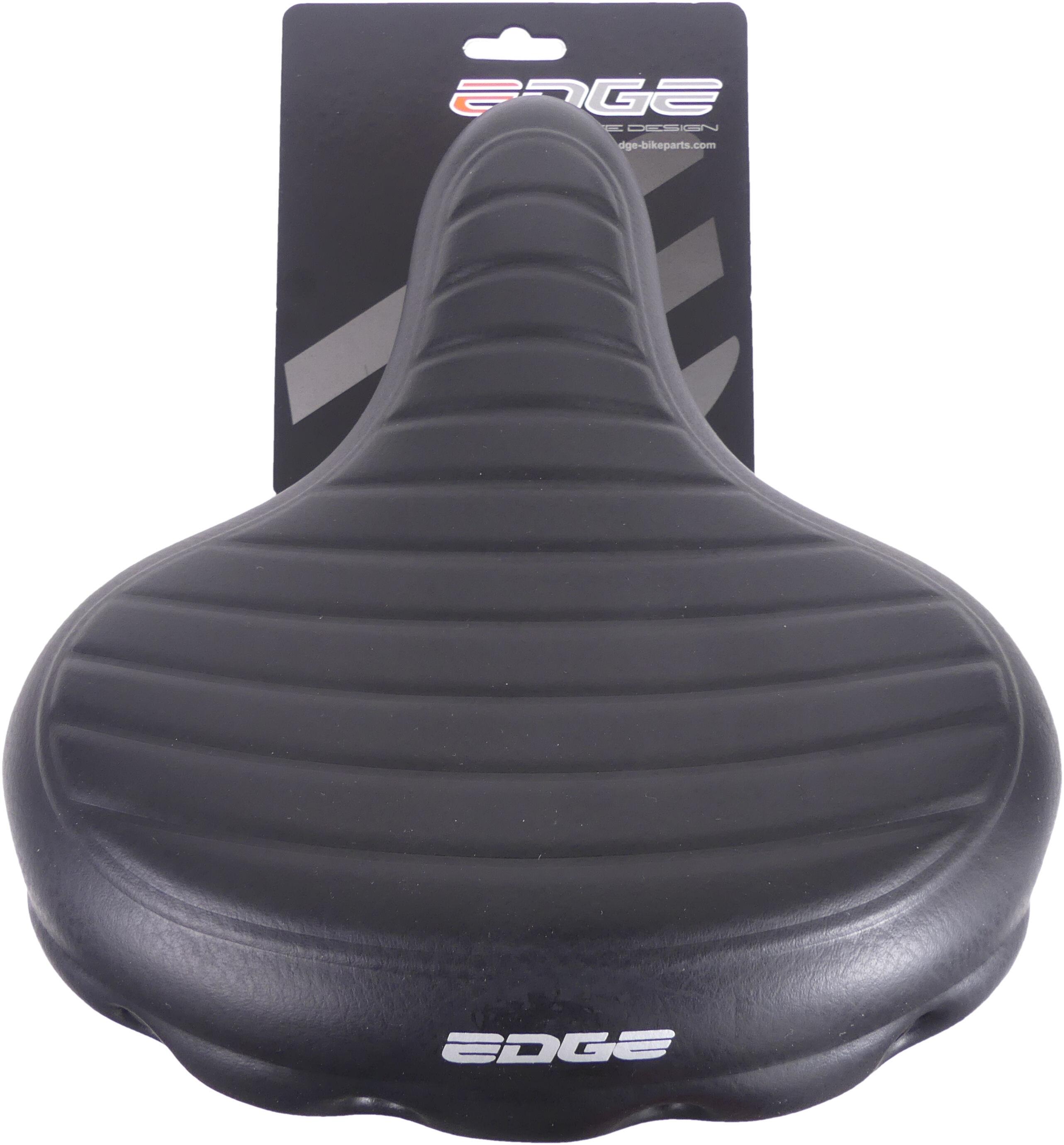 EDGE Edge Urban XL Wave Fietszadel - Zwart voor Comfortabele Fietstochten