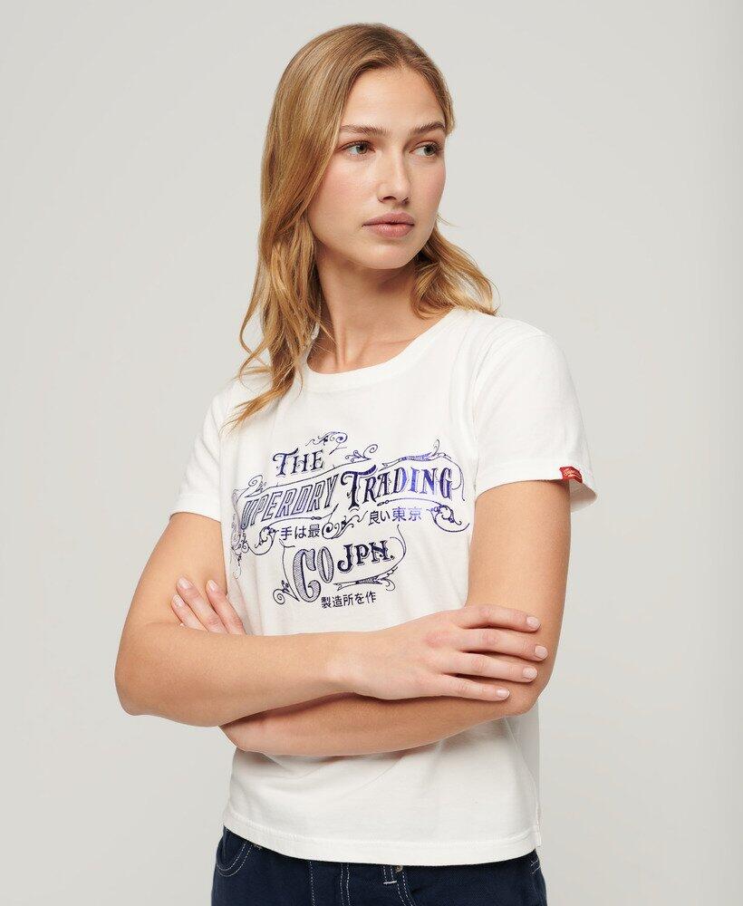 T-shirt ajusté en coton à motif en feuille 1/1