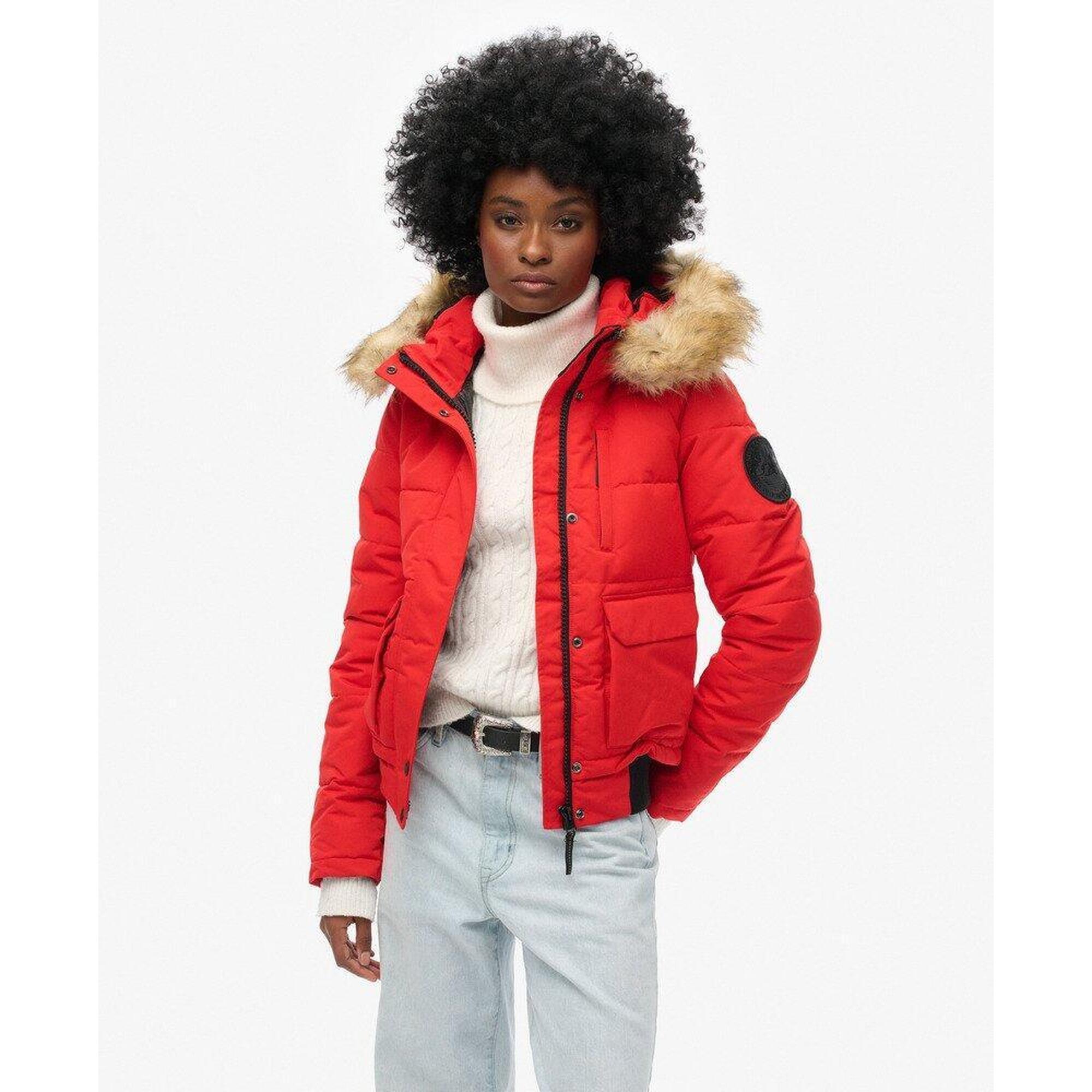 Superdry - Veste Bomber Everest - Maillot Manches Longues - Rouge - Decathlon