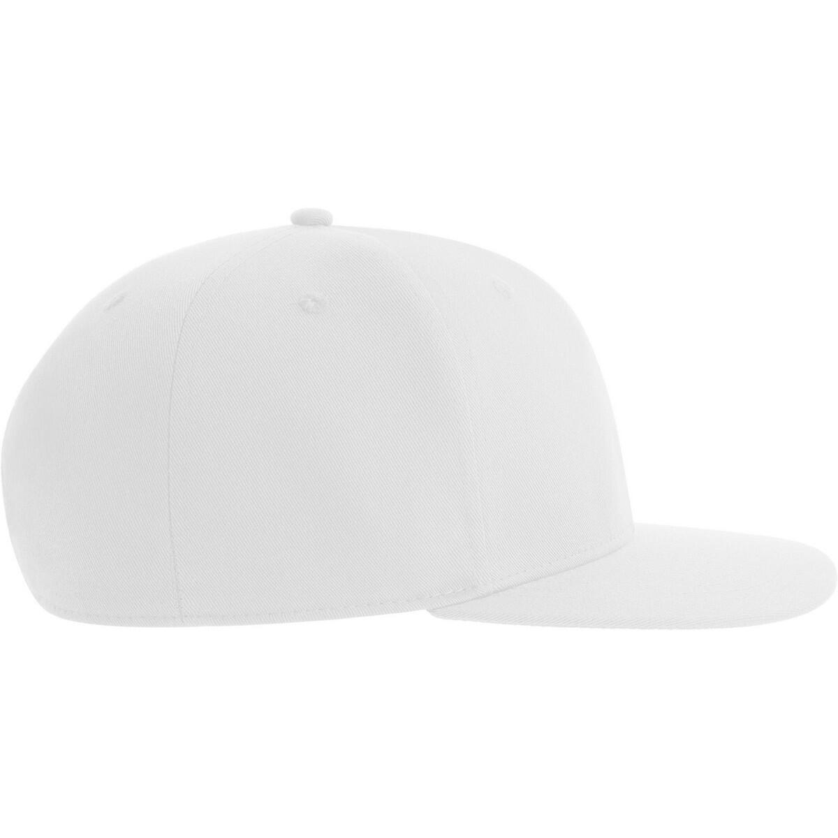 Unisex Adult James 6 Panel polyester Snapback Cap (White) 3/4