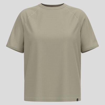 Ascent cropped t-shirt met korte mouwen van merinomix met wafelstructuur odlo