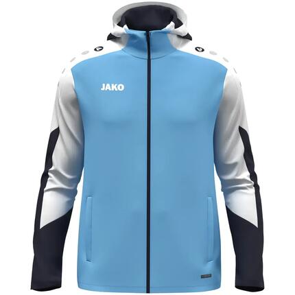 Veste à capuche sport homme - léger, résistante, bleu ciel/blanc/marine