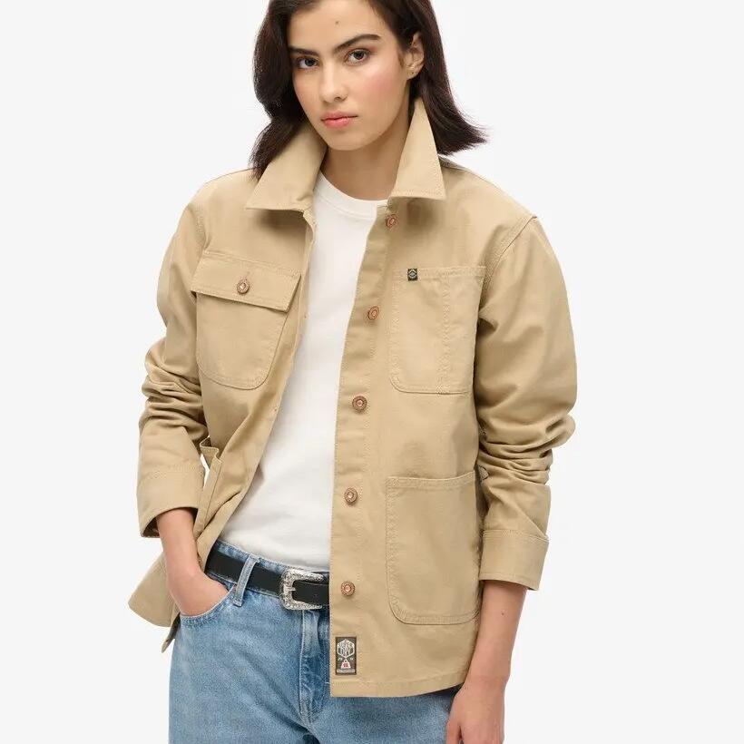Embroidered Chore Jacket for Women Superdry