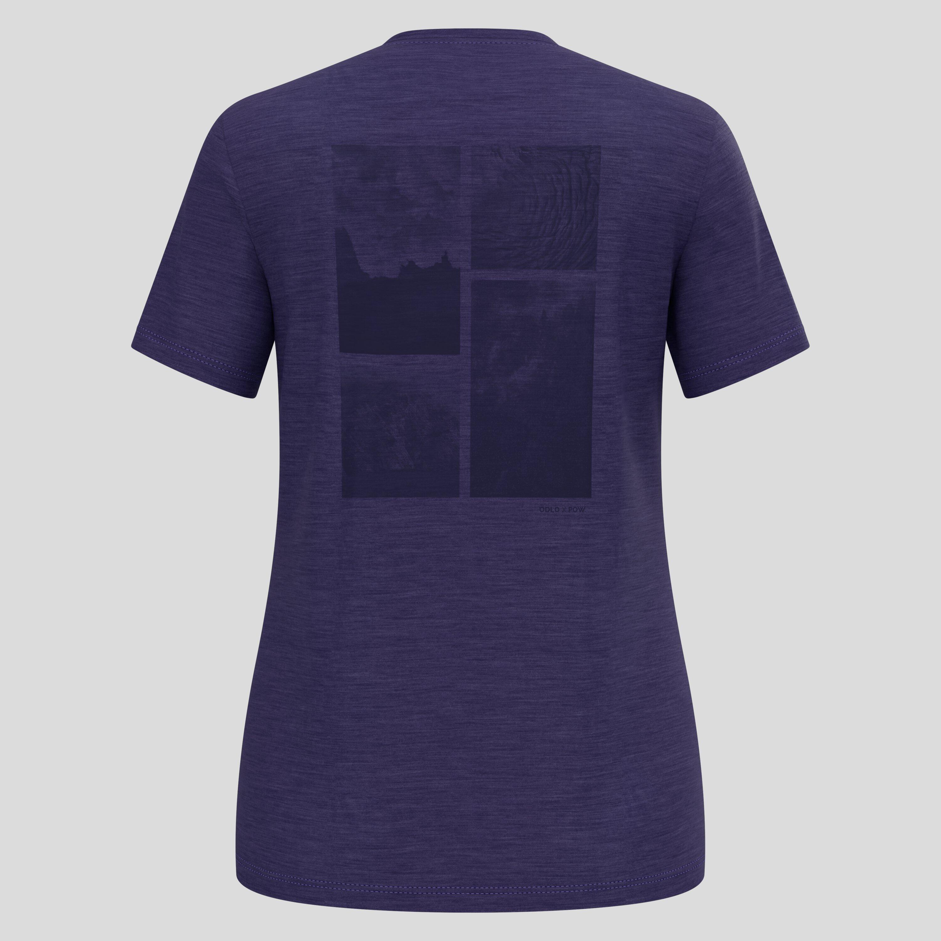 Camiseta técnica de mujer Odlo x Pow Hyper Contrast Púrpura 7/7