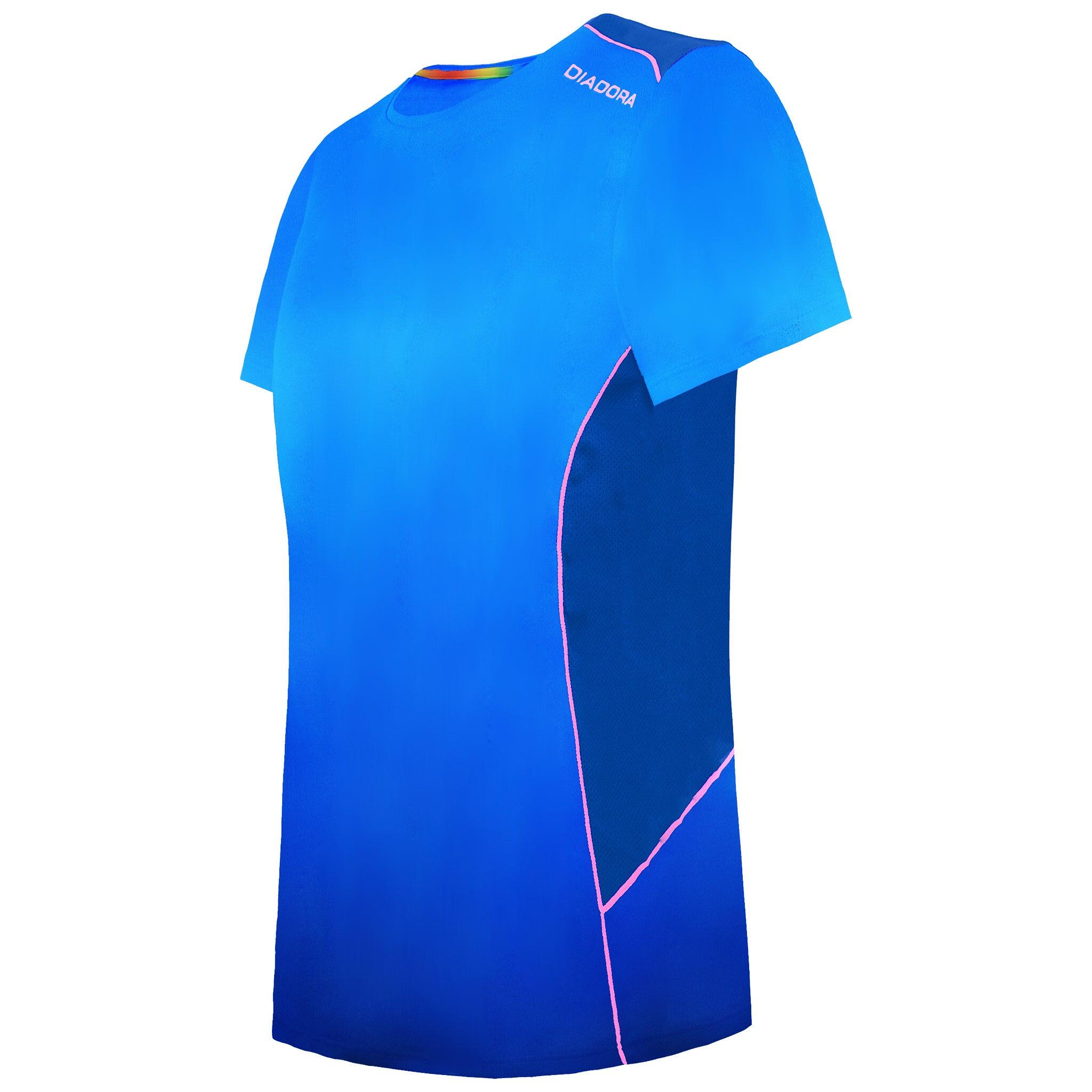 Diadora Run Womens Blue T-Shirt 2/3