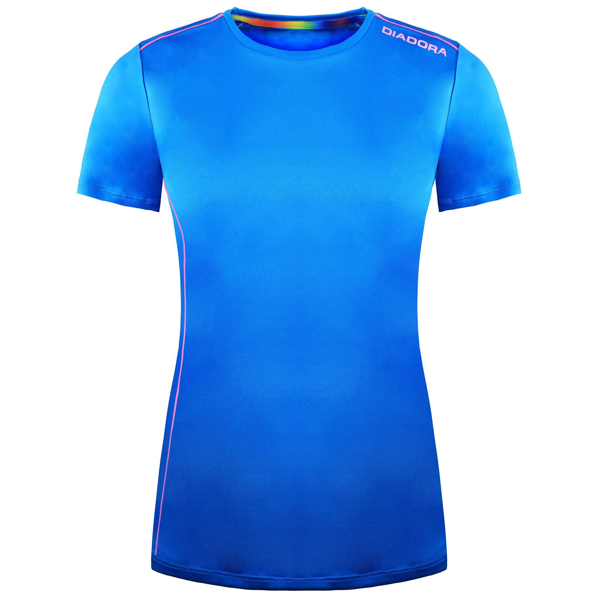 Diadora Run Womens Blue T-Shirt 1/3