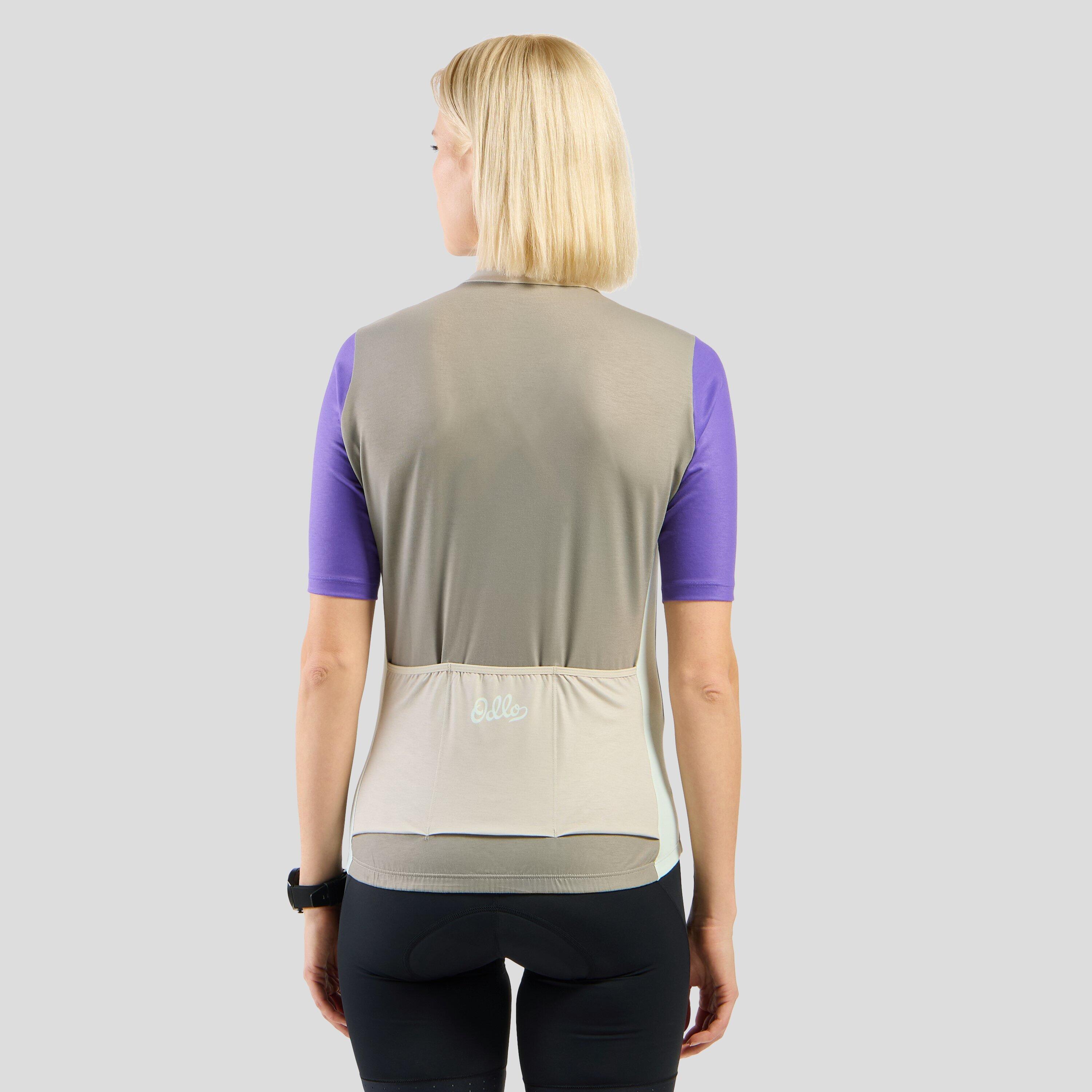 Maillot de cyclisme à zip intégral et imprimé héritage Essentials ODLO 2/7