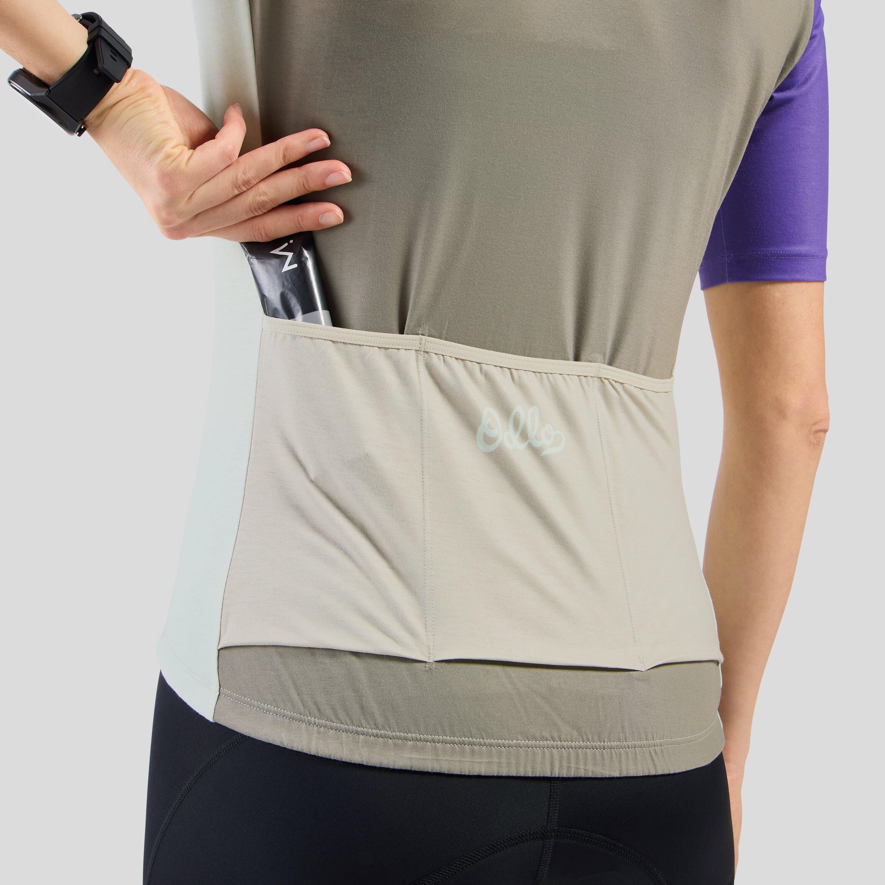 Maillot de cyclisme à zip intégral et imprimé héritage Essentials ODLO 4/7