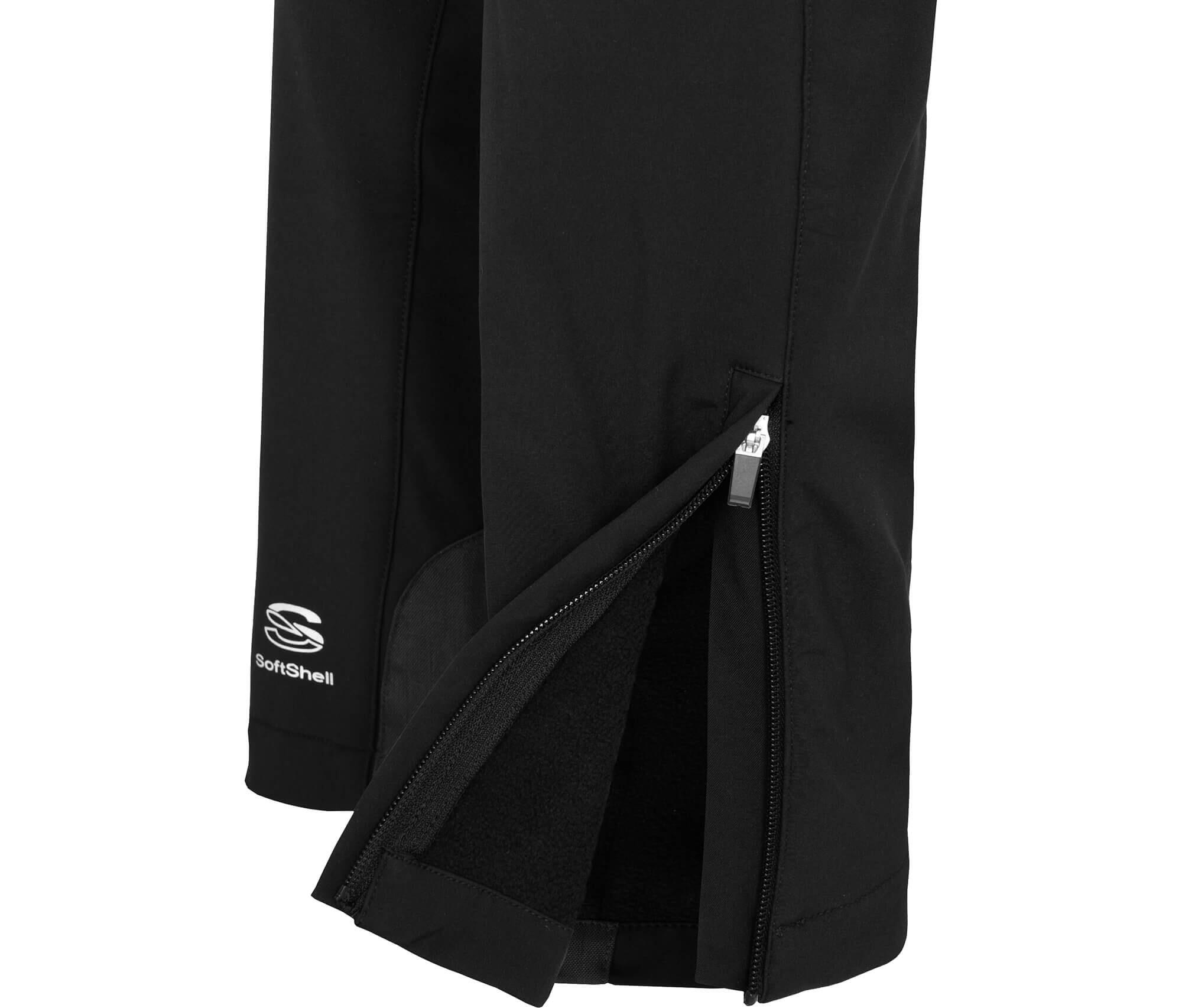 Damen Winter Softshellhose winddicht, warm Schwarz 3/6