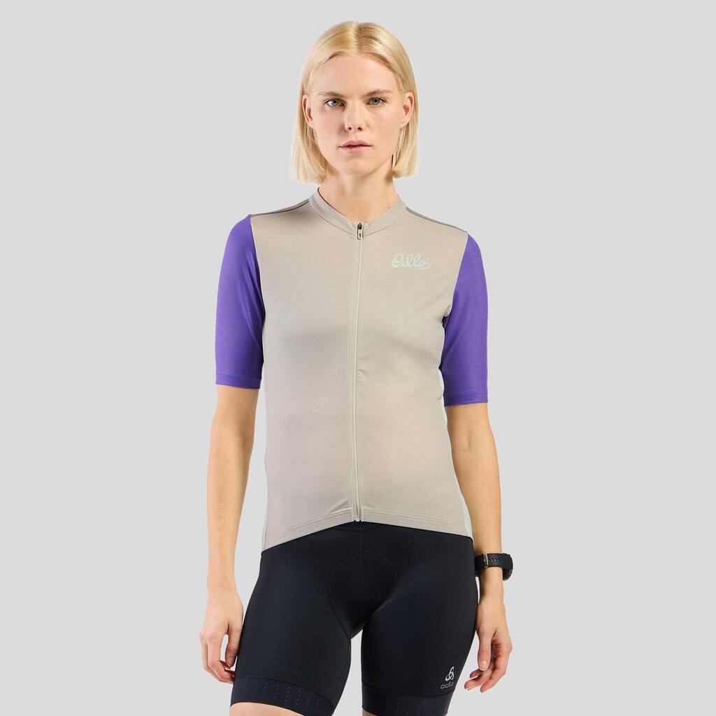 Odlo Essential Heritage Women's Short Sleeve Jersey Grey/Purple