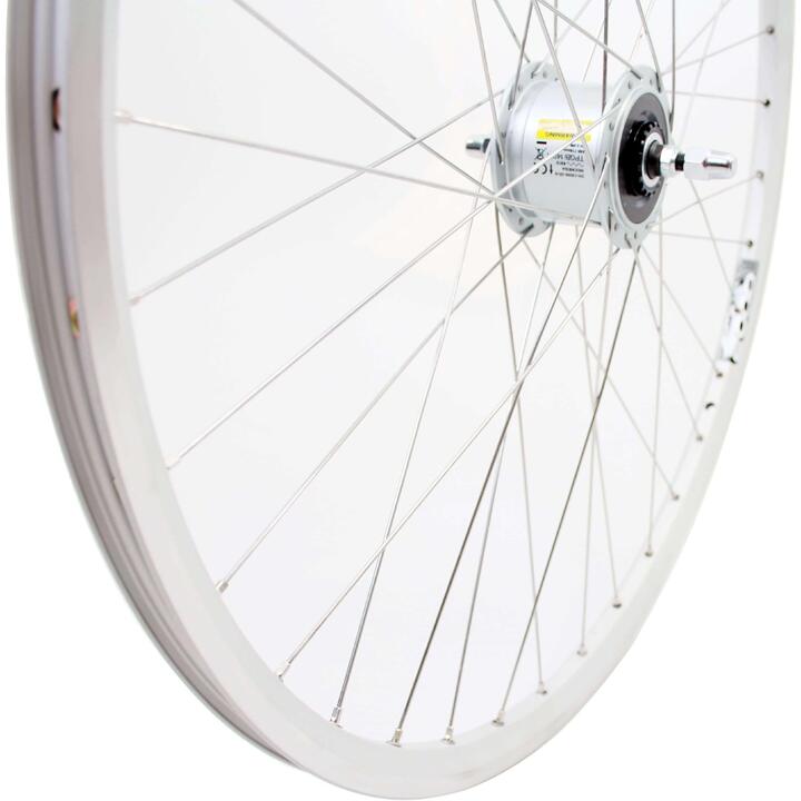 Redondo 28 inch voorwiel, kastenvelg, zilver, Nexus naafdynamo