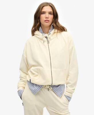 Dames fleece hoodie met rits superdry