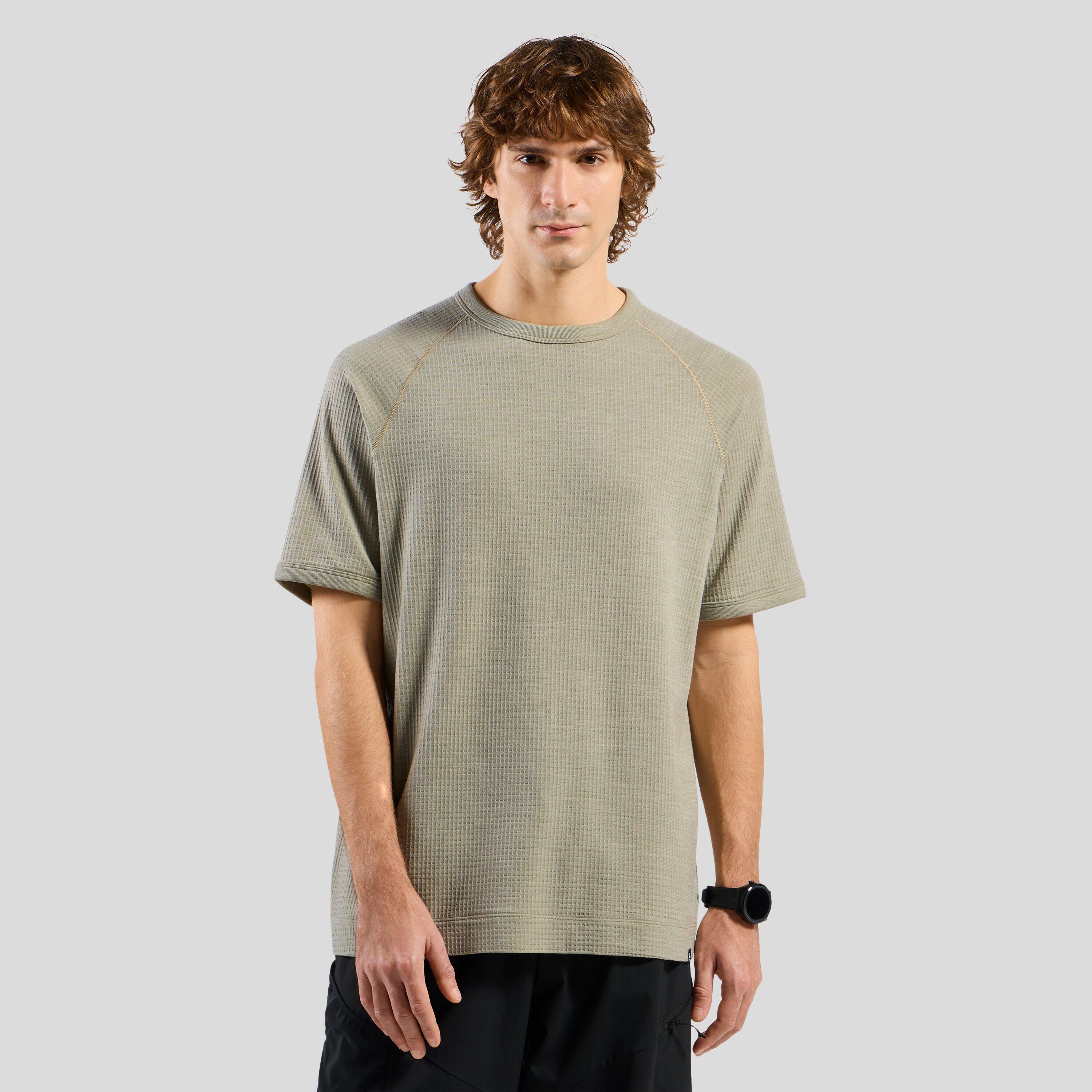 Odlo - T-shirt Gaufré En Laine Mérinos Mélangée ascent Odlo - T-shirt Manches Courtes - Blanc - S - Decathlon