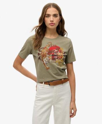 T-shirt décontracté femme Superdry Vintage Logo Tokyo