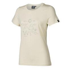 T-shirt UW Cilla Outdoor femme - 100% laine mérinos - Beige