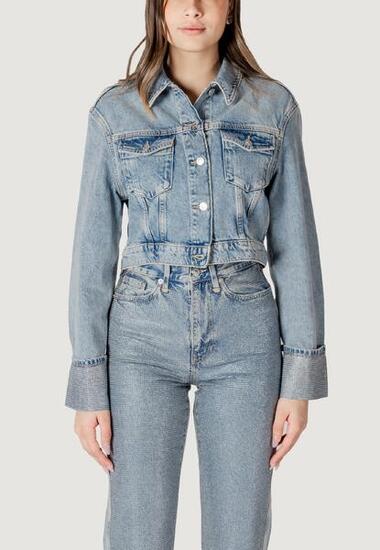 Giubbotti e Cappotti Donna Onlhollywood Crystal Jacket Red Dnm Cro Denim chiaro