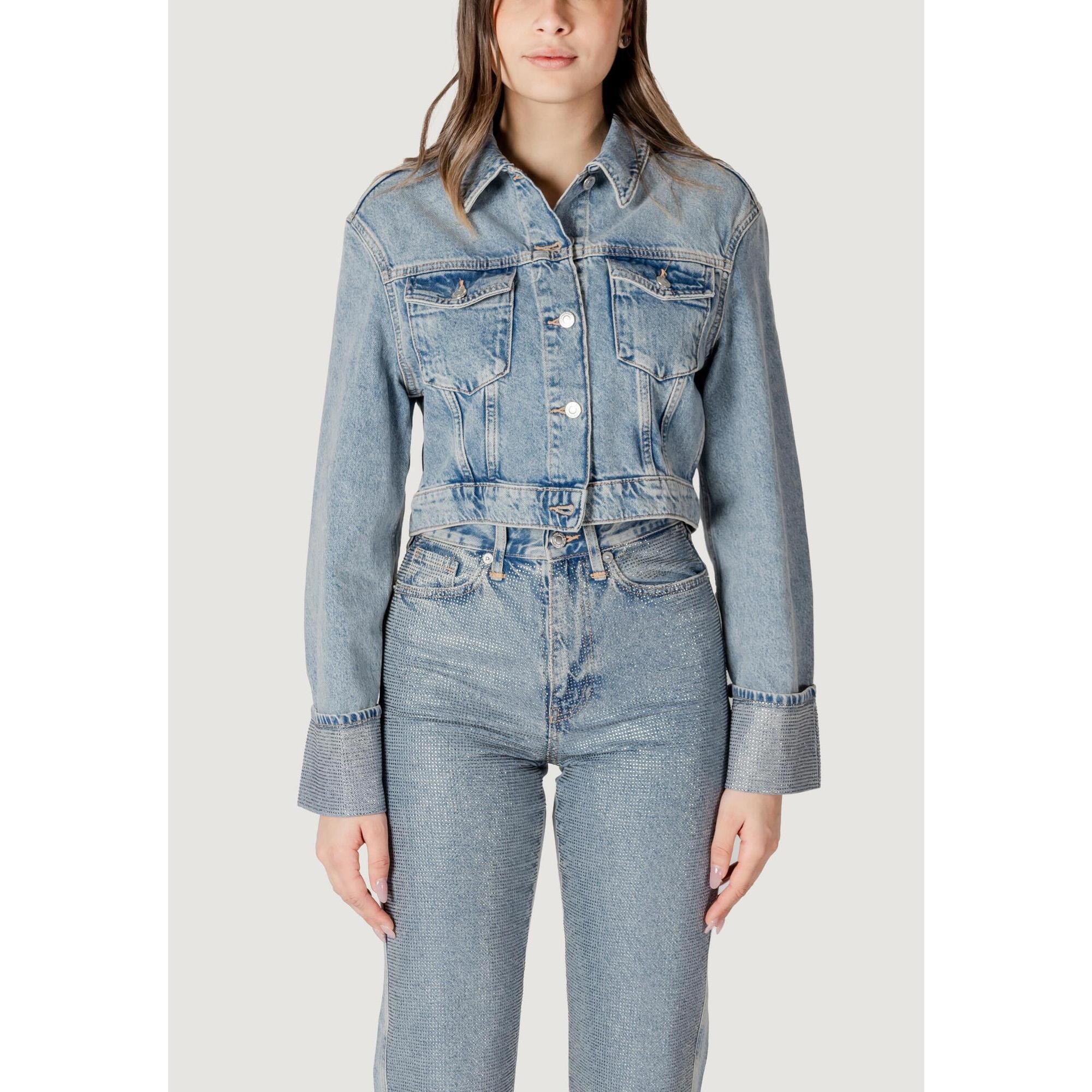 Only - Veste Onlhollywood Crystal Jacket Red Dnm Cro Femme Bleu - Veste - Bleu - Decathlon