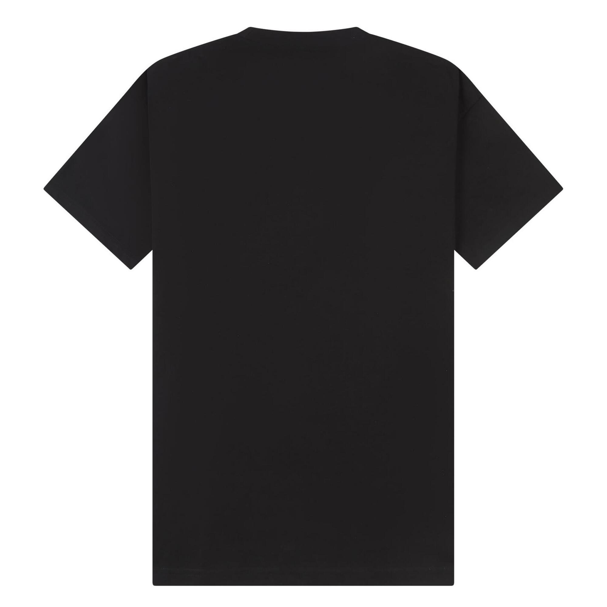 Unisex Adult Supreme Combed Extended Neckline Oversized TShirt (Black) 2/4