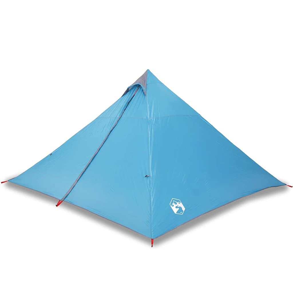 VidaXL 7-Person Waterproof Teepee Tent Blue 2/7