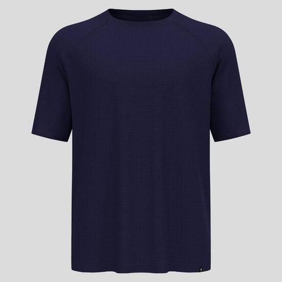 T-shirt a maniche corte Ascent in tessuto a griglia in misto merino ODLO