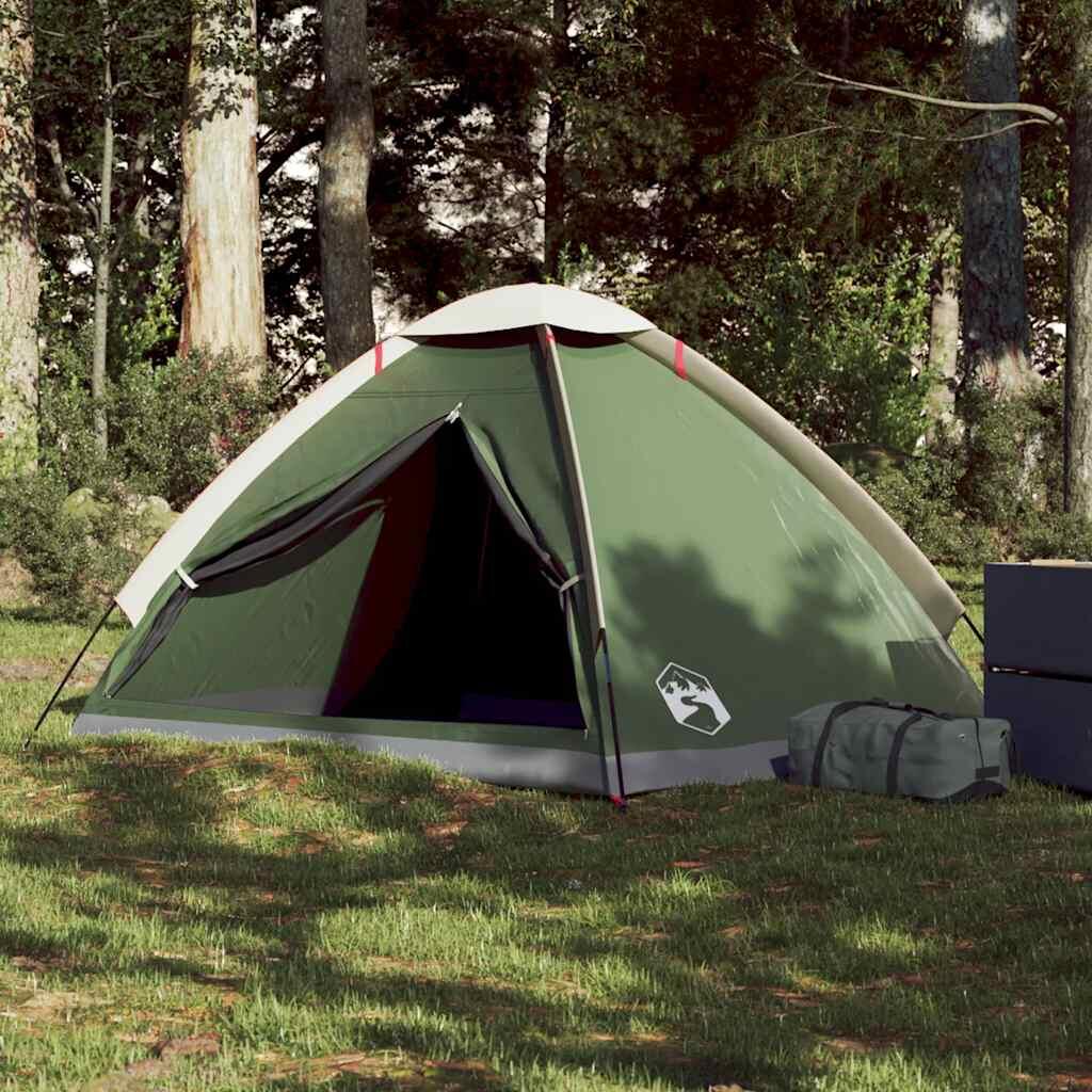 Vidaxl - Vidaxl Tente Dome 2 Personnes - Étanche Et Légère - Tente - Incolore|vert - 2 Places - Decathlon
