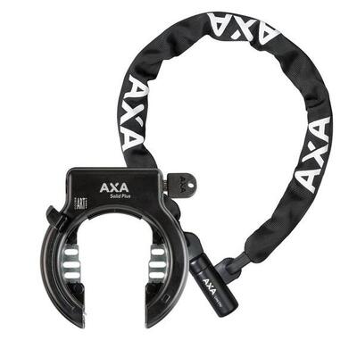 Axa solid plus ringslot en linq city 100 kettingslot - zwart