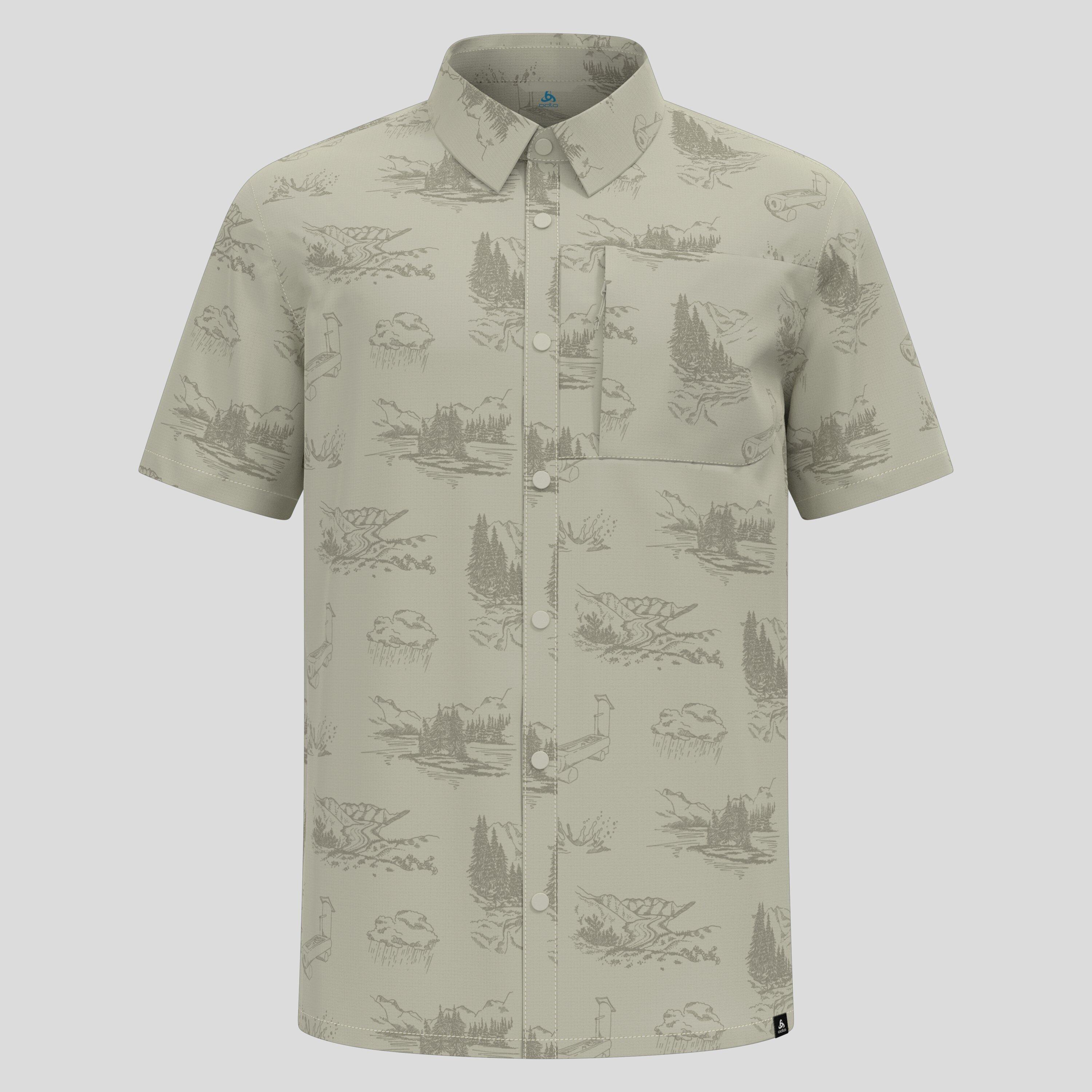 Essentials Print hikingshirt met korte mouwen ODLO 5/6