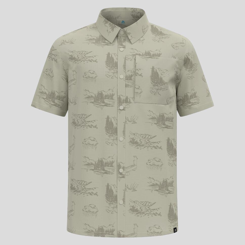 Koszula turystyczna męska Odlo Essential S/S Print Shirt S/S