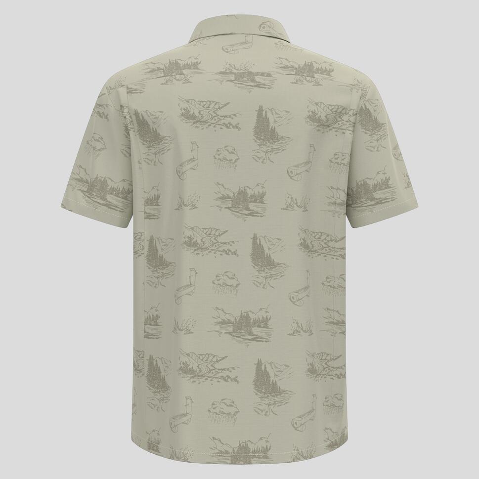 Koszula turystyczna męska Odlo Essential S/S Print Shirt S/S