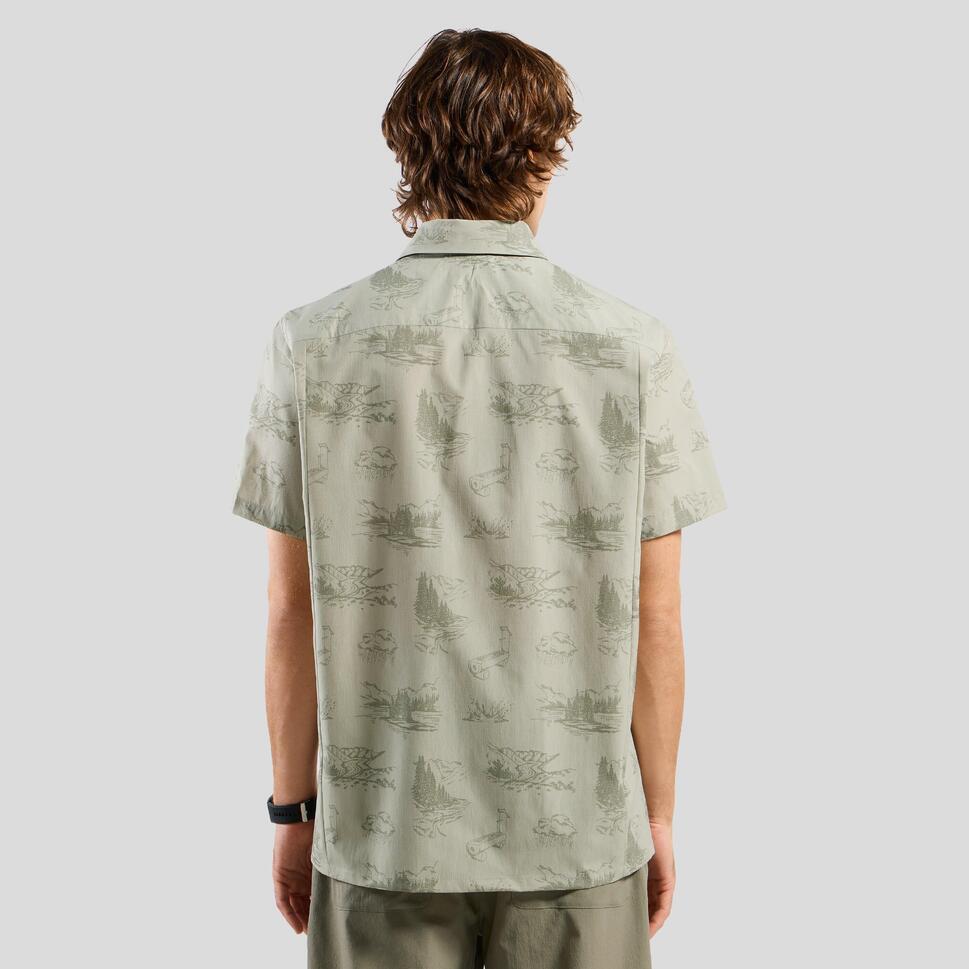 Koszula turystyczna męska Odlo Essential S/S Print Shirt S/S