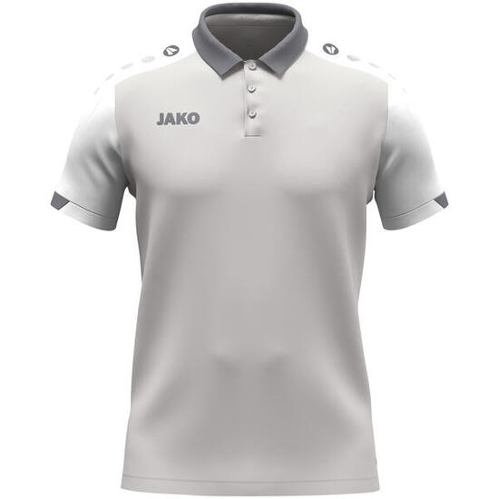 Jako Dynamic Polo Hommes - Gris Clair / Blanc / Gris - L
