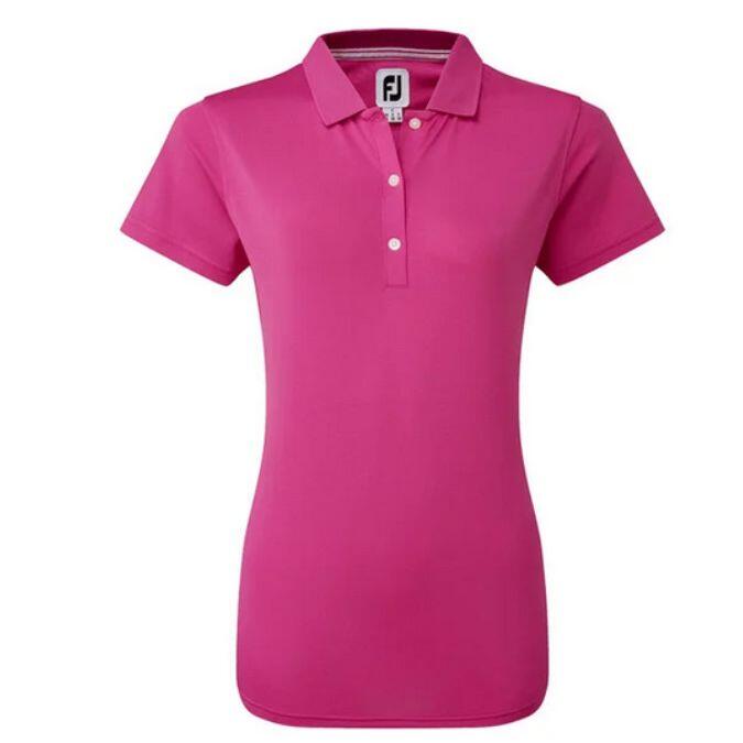 FOOTJOY Footjoy Stretch Pique Solid Golfpolo Dames Fuchia