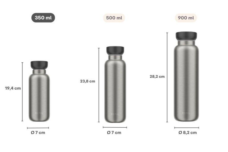 Mepal Ellipse 350 ml Isolierflasche - Nordic black 3/6