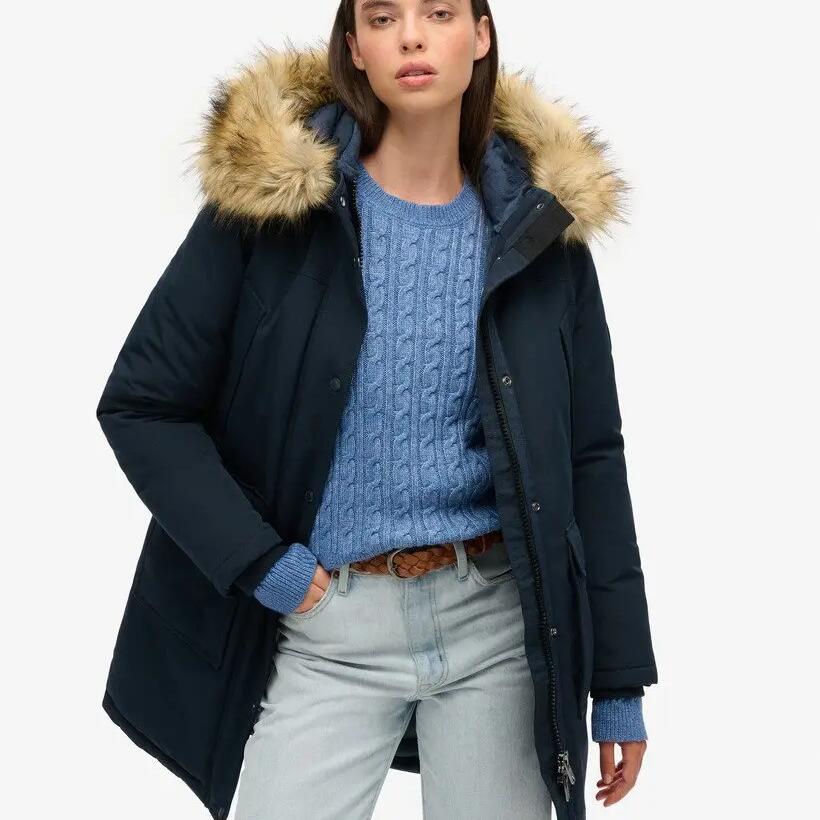 Women's faux fur parka Superdry Everest