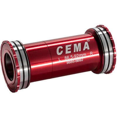 Cema bb86-bb92 bracket voor shimano - rvs rood