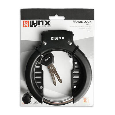 Lynx art 2 frameslot – 10 mm gehard staal, zwart.