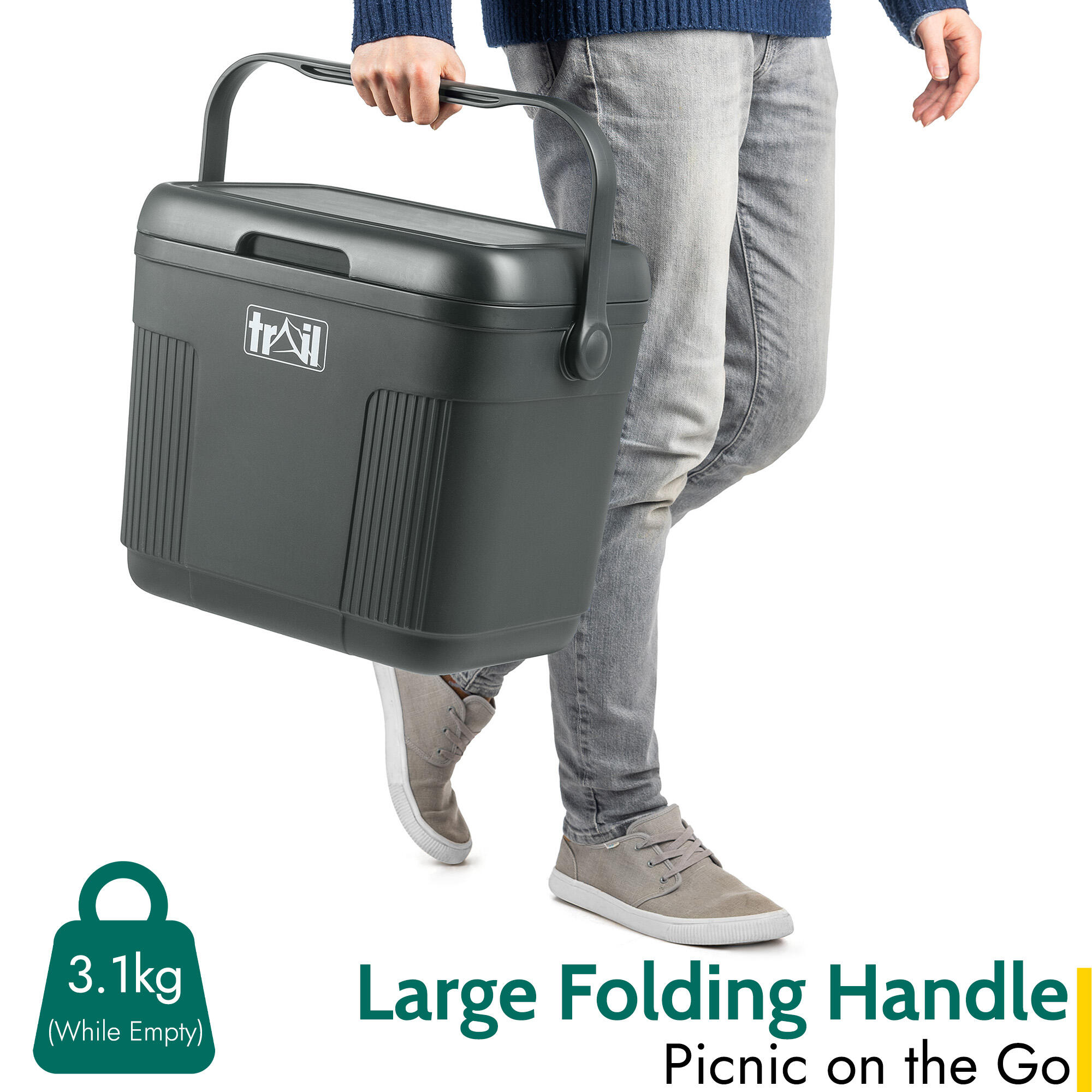 Cool Box 22L Insulated Hard Cooler Hot Food Cold Food Drink Picnic Beach Camping 5/7