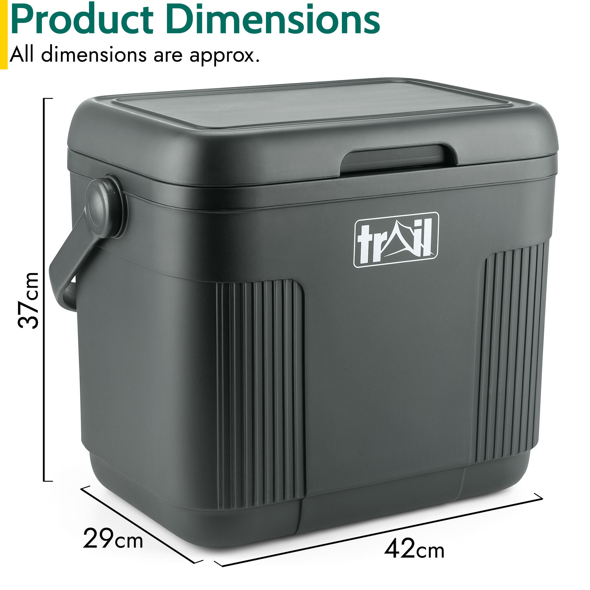 Cool Box 22L Insulated Hard Cooler Hot Food Cold Food Drink Picnic Beach Camping 7/7