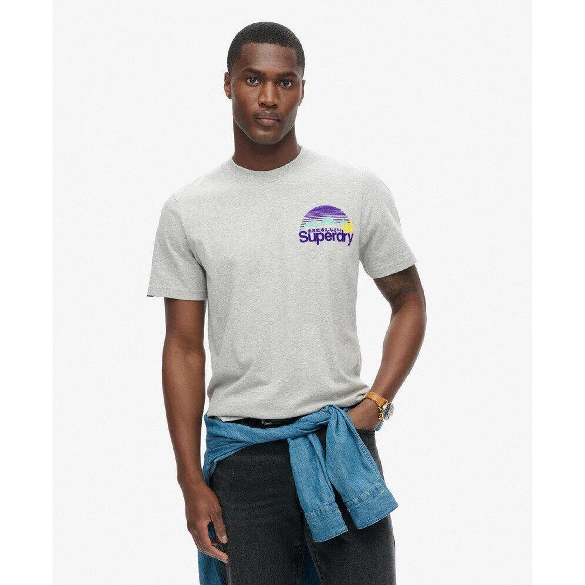 Superdry - T-shirt Graphique Great Outdoor Chest - T-shirt Manches Courtes - Beige - Decathlon