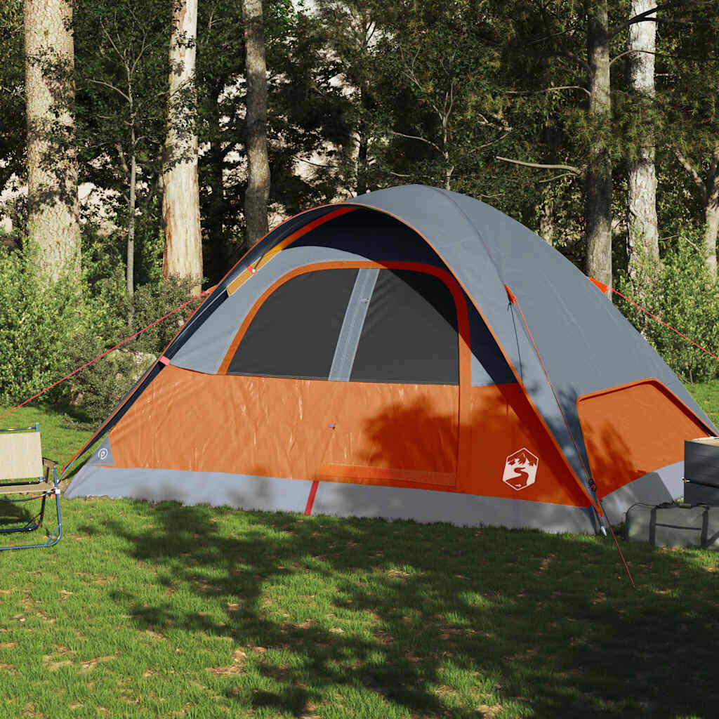 Tente dôme VidaXL 6 personnes imperméable orange 3/7