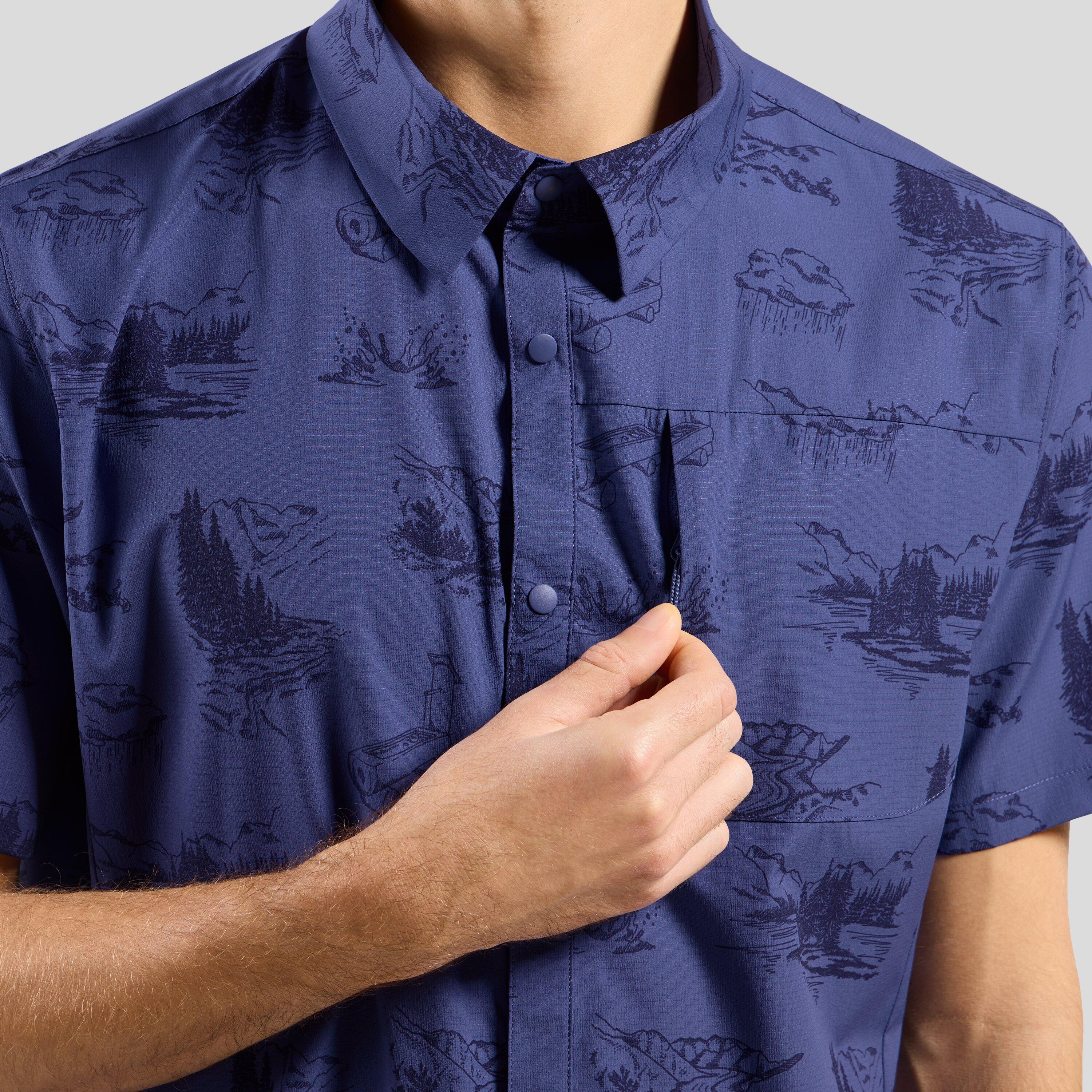 Chemise de randonnée à manches courtes imprimée Essentials ODLO 3/6