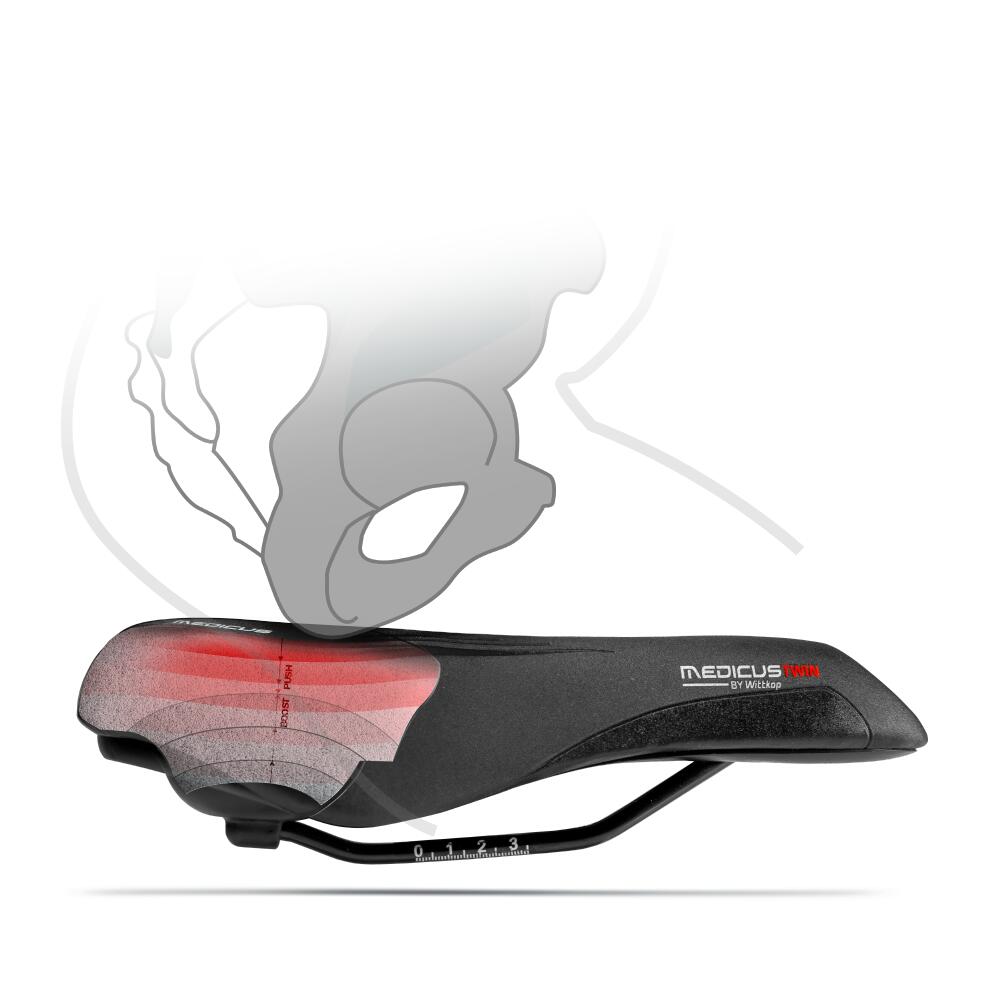 Wittkop Zadel Twin Medicus 3.0 - Comfortabel Gel voor Stadsfietsen 4/7
