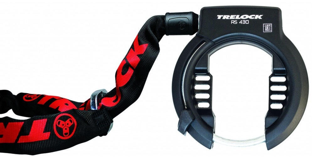 Trelock antivol de cadre RS430 AZ + chaîne, housse, clé amovible, noir 2/7