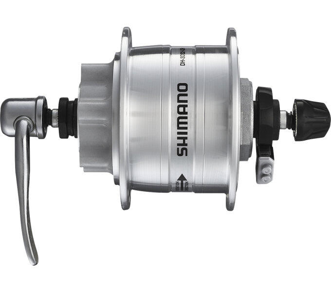Shimano DH-3D32 36 Löcher Dynamo mit 3 Watt und 6-Bolzen Bremsscheibe 2/3