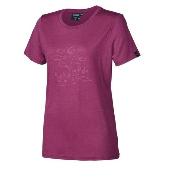 T-Shirt UW Cilla Outdoor Damen - 100% Merinowolle - Rosa