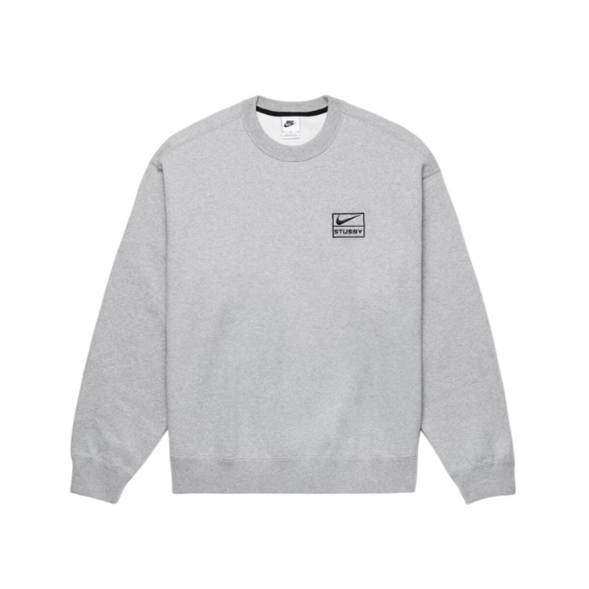 NIKE Sweat  x Stussy Crew Fleece Grey