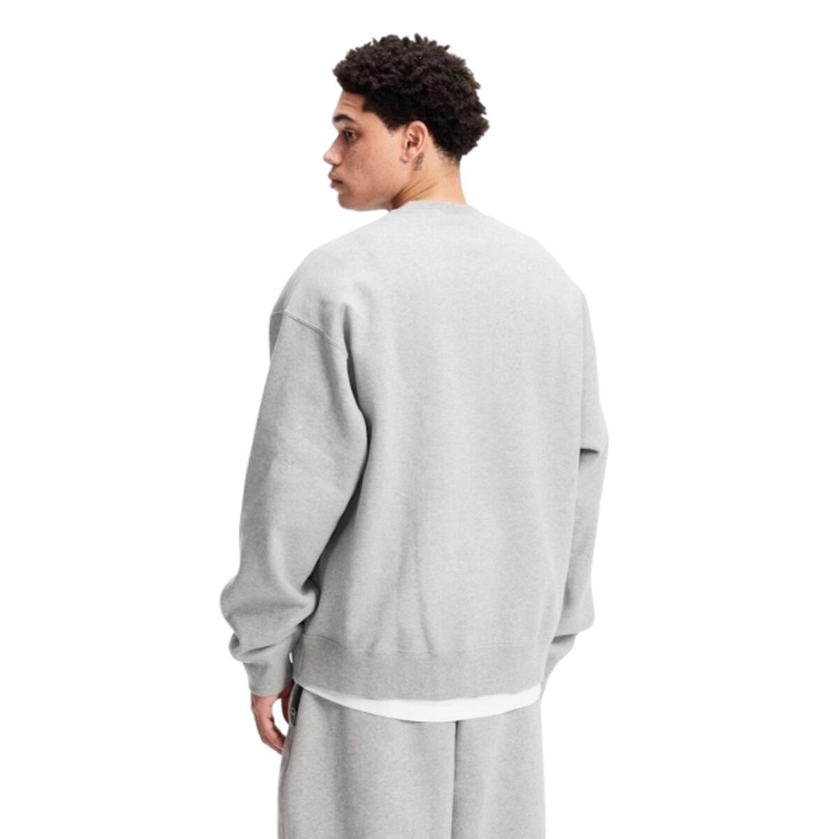 Sweat  x Stussy Crew Fleece Grey 3/4