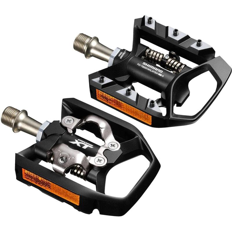 Jeu De Pédales Deore Xt T8000 Avec Plateforme Et Fixation Spd Unilatérale - Noir