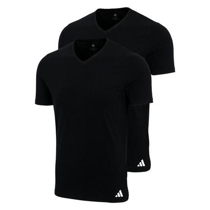 T-Shirt langlebig weich Herren - 2er Pack V-Neck T-Shirt Active Flex Cotton