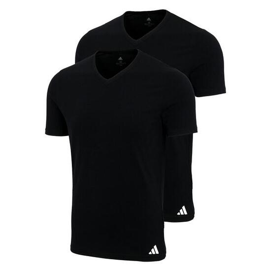 T-Shirt langlebig weich Herren - 2er Pack V-Neck T-Shirt Active Flex Cotton